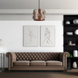 Happy Homewares Matte Bronze Solid Metal Easy Fit Pendant Shade With Laser Cut Leaves - thumbnail 6