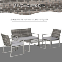 Wyld Haus Kelusu 5-Seater Rattan Garden Sofa Set - 2 Armchairs, Loveseat And Tempered Glass Coffee Table - thumbnail 6