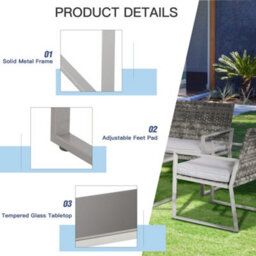 Wyld Haus Kelusu 5-Seater Rattan Garden Sofa Set - 2 Armchairs, Loveseat And Tempered Glass Coffee Table - thumbnail 8