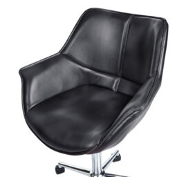 Beliani Desk Chair Newdale Faux Leather Black - thumbnail 8