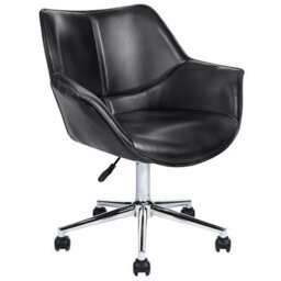 Beliani Desk Chair Newdale Faux Leather Black