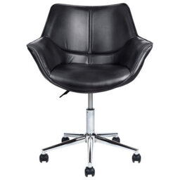 Beliani Desk Chair Newdale Faux Leather Black - thumbnail 5