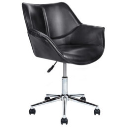 Beliani Desk Chair Newdale Faux Leather Black - thumbnail 6