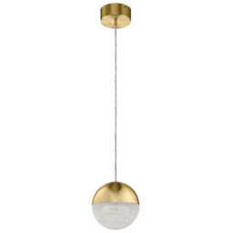 Luminosa Lighting Luminosa Kichler Moonlit Integrated Led Spherical Pendant Ceiling Light Champagne Gold, 3000K - thumbnail 1