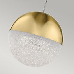Luminosa Lighting Luminosa Kichler Moonlit Integrated Led Spherical Pendant Ceiling Light Champagne Gold, 3000K - thumbnail 3