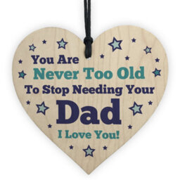 Red Ocean Dad Gift For Birthday Fathers Day Wood Heart Thank You Gift For Him Keepsake