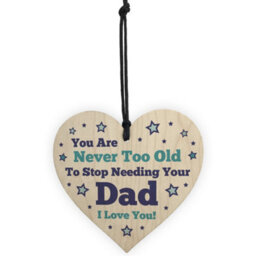 Red Ocean Dad Gift For Birthday Fathers Day Wood Heart Thank You Gift For Him Keepsake - thumbnail 5