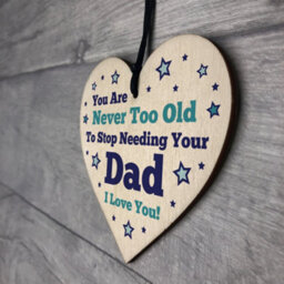 Red Ocean Dad Gift For Birthday Fathers Day Wood Heart Thank You Gift For Him Keepsake - thumbnail 7
