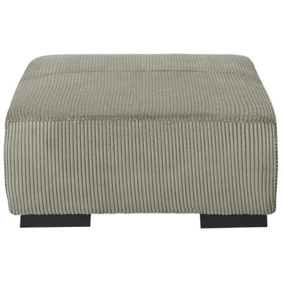 Wyld And Coco Green Jumbo Corduroy Ottoman 80 X 80 X 35 Cm - Square Footstool For Living Room - image 1