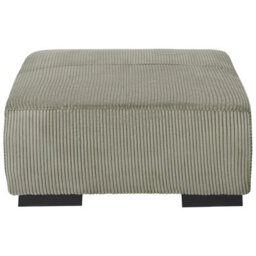 Wyld And Coco Green Jumbo Corduroy Ottoman 80 X 80 X 35 Cm - Square Footstool For Living Room - thumbnail 1