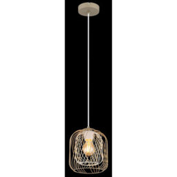 Luminosa Lighting Luminosa Dichti 18Cm Wire Frame Pendant Ceiling Light Sand Colored Matt 1X E27 - thumbnail 4