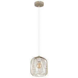 Luminosa Lighting Luminosa Dichti 18Cm Wire Frame Pendant Ceiling Light Sand Colored Matt 1X E27 - thumbnail 2