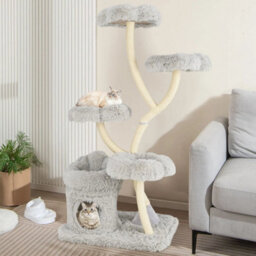 Tall Cat Tree Sisal W/scratching Posts & Private Cat Condo - thumbnail 5
