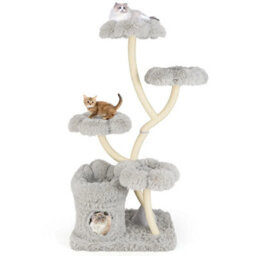 Tall Cat Tree Sisal W/scratching Posts & Private Cat Condo - thumbnail 3