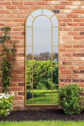 "Mirroroutlet - The Arcus - Gold Framed Arched Leaner Garden Wall Mirror 67"" X 24"" (170  X 60 Cm)" - thumbnail 2