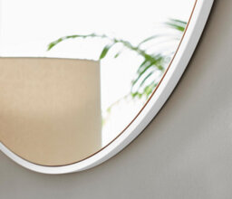 Furniturebox Uk Emma 80Cm Round White Frame Wall Mirror - thumbnail 3
