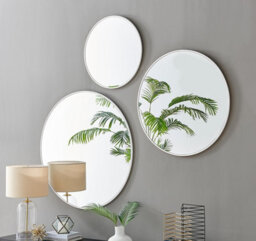 Furniturebox Uk Emma 80Cm Round White Frame Wall Mirror - thumbnail 4