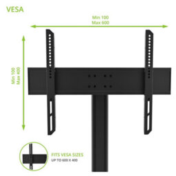 "Kanto Mounts Tts100 Height Adjustable And Swiveling Tabletop Tv Stand For 37"" - 65"" Tvs" - thumbnail 2