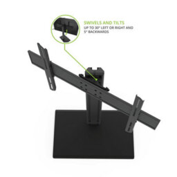 "Kanto Mounts Tts100 Height Adjustable And Swiveling Tabletop Tv Stand For 37"" - 65"" Tvs" - thumbnail 4