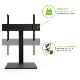 "Kanto Mounts Tts100 Height Adjustable And Swiveling Tabletop Tv Stand For 37"" - 65"" Tvs" - thumbnail 5