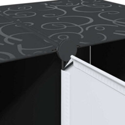 Berkfield Stylish Modular Cabinet 9 Compartments 37X115X150 Cm Black And White - thumbnail 8