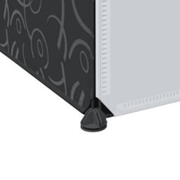 Berkfield Stylish Modular Cabinet 9 Compartments 37X115X150 Cm Black And White - thumbnail 7