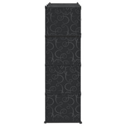 Berkfield Stylish Modular Cabinet 9 Compartments 37X115X150 Cm Black And White - thumbnail 5