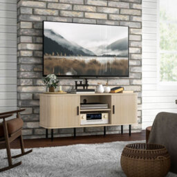 Homcom Tv Unit For Living Room, Tv Stand, Oak Tone