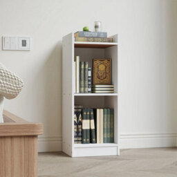 Tier Bookcase Cube Storage Unit Bookshelf Display Floor Shelf Spacesaving 2 Tier 2 Cube - thumbnail 3