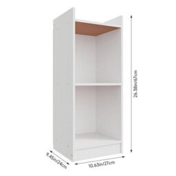 Tier Bookcase Cube Storage Unit Bookshelf Display Floor Shelf Spacesaving 2 Tier 2 Cube - thumbnail 2