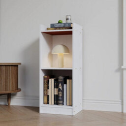 Tier Bookcase Cube Storage Unit Bookshelf Display Floor Shelf Spacesaving 2 Tier 2 Cube - thumbnail 4
