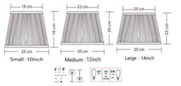 "K Living 14"" Traditional Mushroom Light Shade For Modern Table Lamps And Floor Lamps In Cream" - thumbnail 3