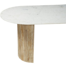 Luxor Oval Natural Marble Dining Table 6 To 8 Seater - thumbnail 5