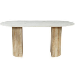 Luxor Oval Natural Marble Dining Table 6 To 8 Seater - thumbnail 3