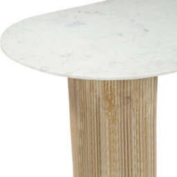 Luxor Oval Natural Marble Dining Table 6 To 8 Seater - thumbnail 4