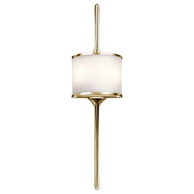 Luminosa Lighting Elstead Mona 2 Light Bathroom Wall Light Polished Brass Ip44, G9 - image 1