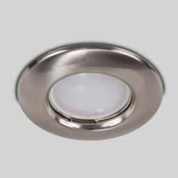 Valuelights Downlight Fixed Brushed Chrome Ceiling Light Fitting Single Pack - thumbnail 4