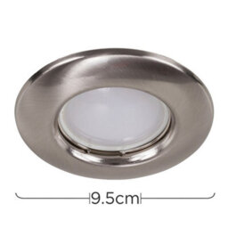 Valuelights Downlight Fixed Brushed Chrome Ceiling Light Fitting Single Pack - thumbnail 5