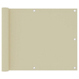 Berkfield Balcony Screen Cream 75X300 Cm Oxford Fabric - thumbnail 1