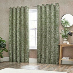 Wylder Bali Jacquard Room Darkening Eyelet Curtain Pair Olive (W)229Cm X (D)229Cm - thumbnail 5