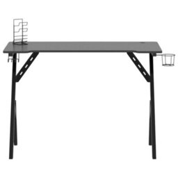 Berkfield Gaming Desk With Y Shape Legs Black 110X60X75 Cm - thumbnail 3