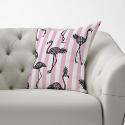 Warren Reed Designer Pineapple Flamingo Cushions 60Cm X 60Cm - thumbnail 2