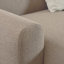 Furniture To Go Midfield Left Hand Facing 2 Seater Chaise Longue In Boucle Beige Fabric - thumbnail 7