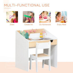 Kids Desk And Chair Set Children Study Table - thumbnail 4