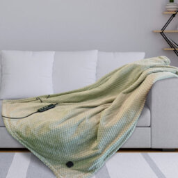 Schallen Luxury Waffle Soft Heated Warm Throw Over Blanket With Timer & 10 Heat Settings - Waffle Sage Green - thumbnail 4