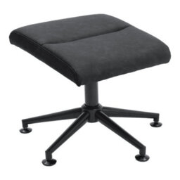 Living And Home Armchair Set Black Faux Leather Upholstered Swivel Seat Armchair Recliner Chair Sofa Chair With Footstool - thumbnail 5