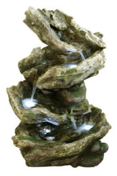 Primrose Rocky River Stone Effect Cascading Garden Patio Water Feature Fountain With Led Lights For Indoor & Outdoor Use H103Cm - thumbnail 8