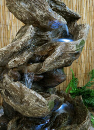 Primrose Rocky River Stone Effect Cascading Garden Patio Water Feature Fountain With Led Lights For Indoor & Outdoor Use H103Cm - thumbnail 5