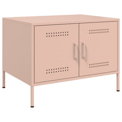 Berkfield Coffee Table Pink 68X50X50.5 Cm Steel - image 1