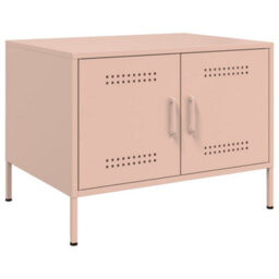 Berkfield Coffee Table Pink 68X50X50.5 Cm Steel
